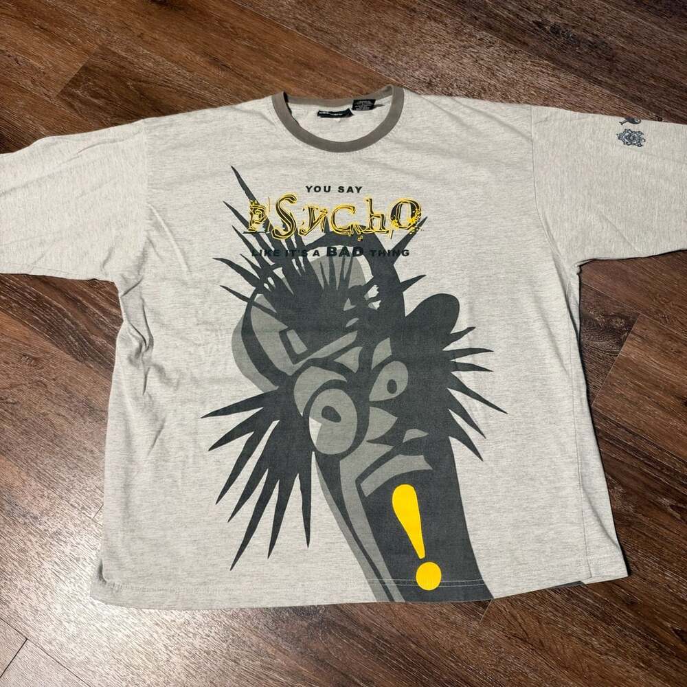 Vintage Guts RARE Y2K Jnco Vizion StreetwearLong Sleeve T Shirt White Size XL